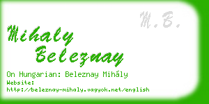 mihaly beleznay business card